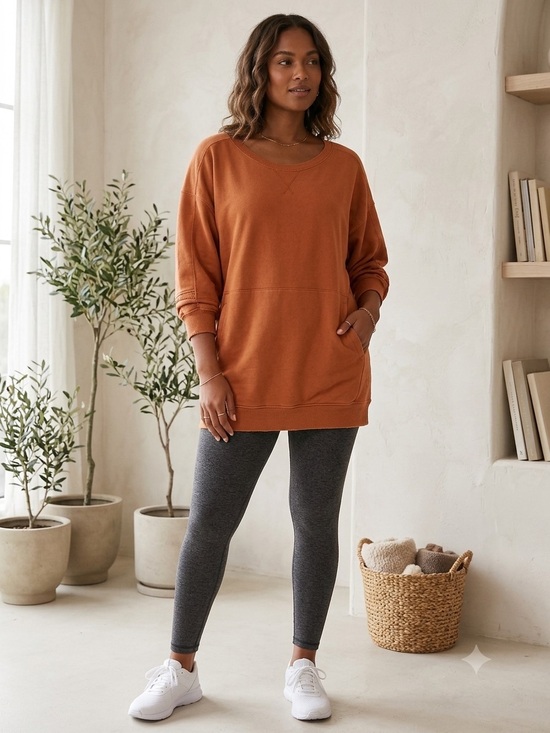 FP Movement by Free People Tops - Free People FP Movement Metti Crewneck Pullover Sweatshirt Tunic Small